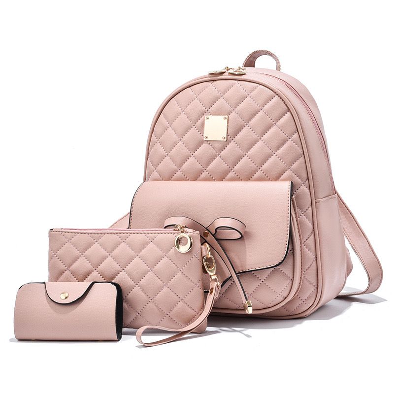 3Set Trendy Fashion Backpack - Pink