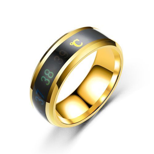 Temperature Ring Fashion Stainless Steel Wedding Gold