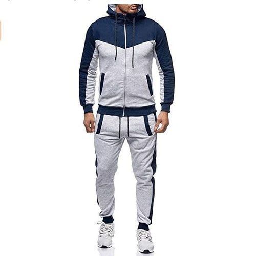 Casual Fall Men Hoodies Sports Suits. Arch And Navy Blue