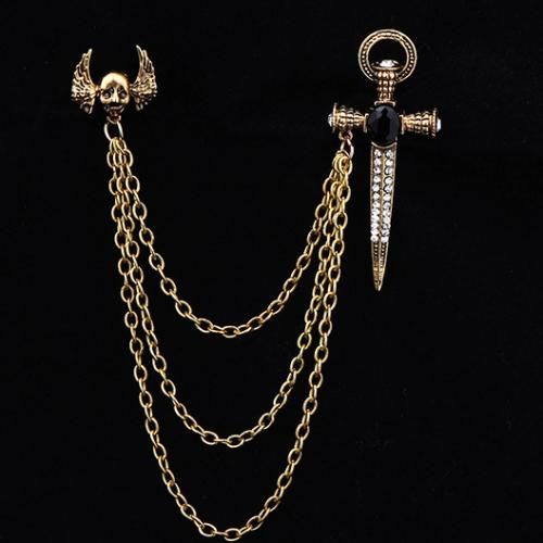 Unique Royal Steel Brooch Lapel Pin