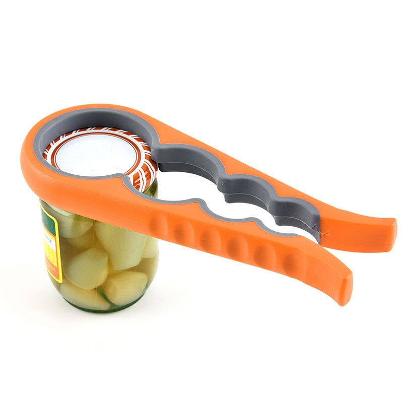 4in1 Multi Bottles Jar & Kitchen Cans Opener - Orange