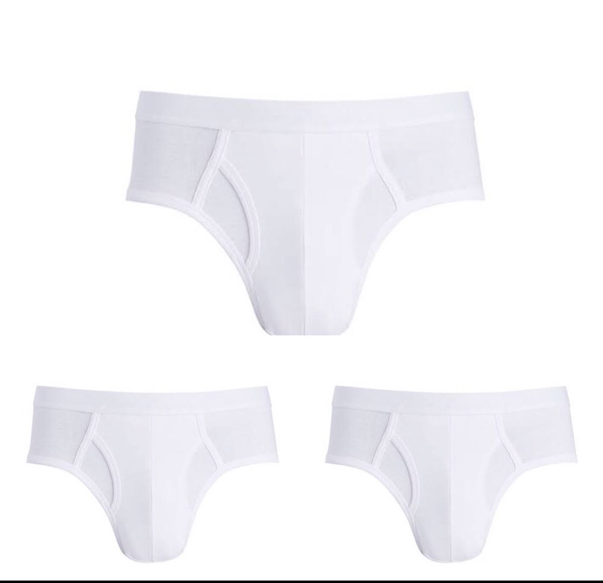 High Quality Men's Briefs Set Of 3 - White