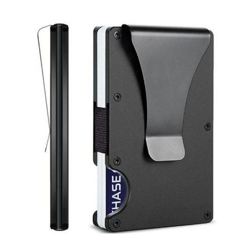 Minimalist Slim Wallet For Men,  Aluminum, Small Metal Card Holder, Cash