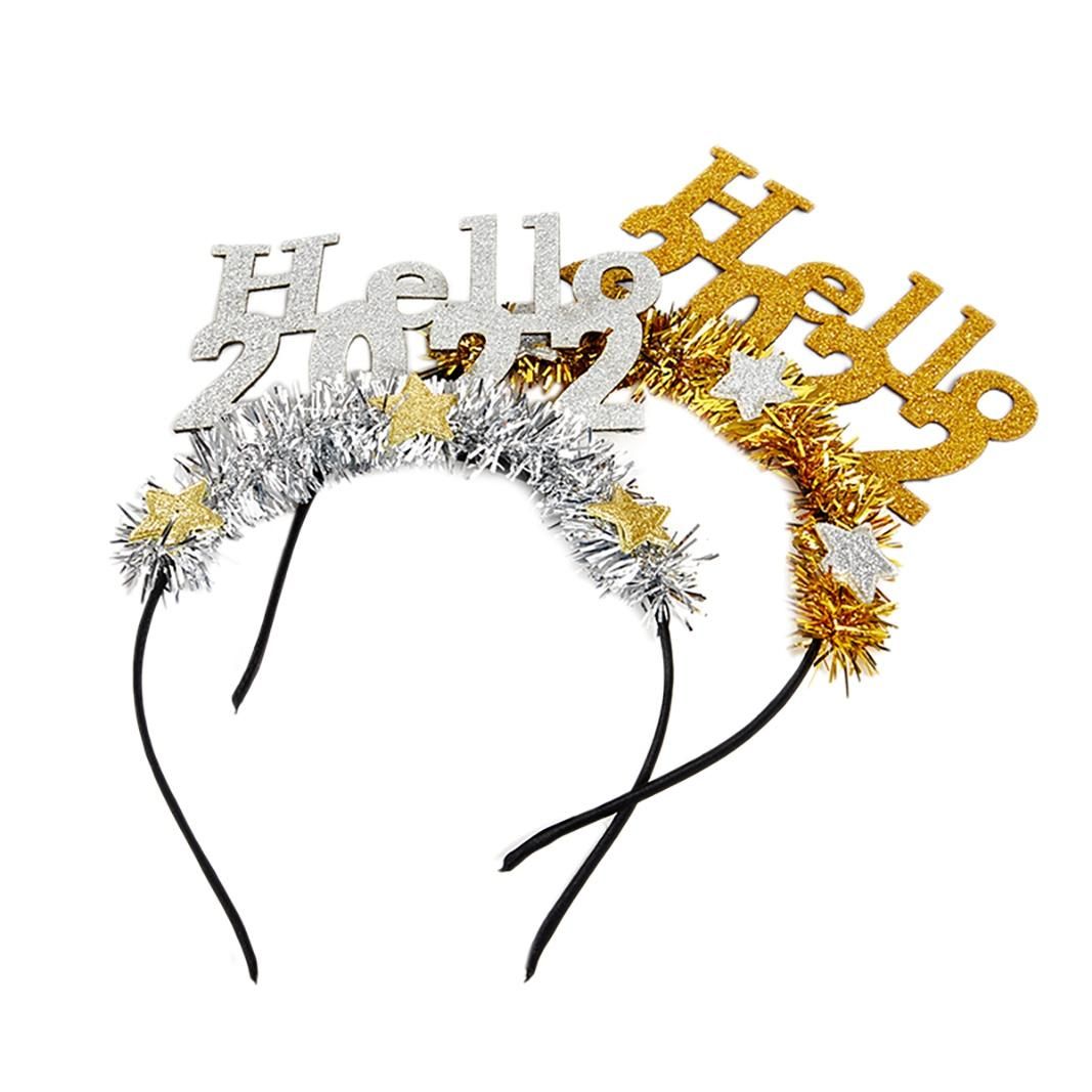 2022 Headbands Star Hair Hoop Happy New Year Eve Party S
