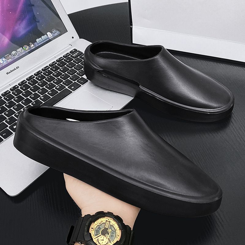 Unisex Casual Plain Crocs Slip-on - Quality Slide - Black Slippers