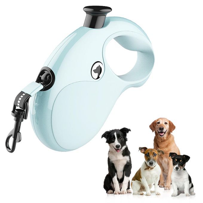 Heavy Duty Dog Leash Retractable For Small Pet With Lock Nylon Blue