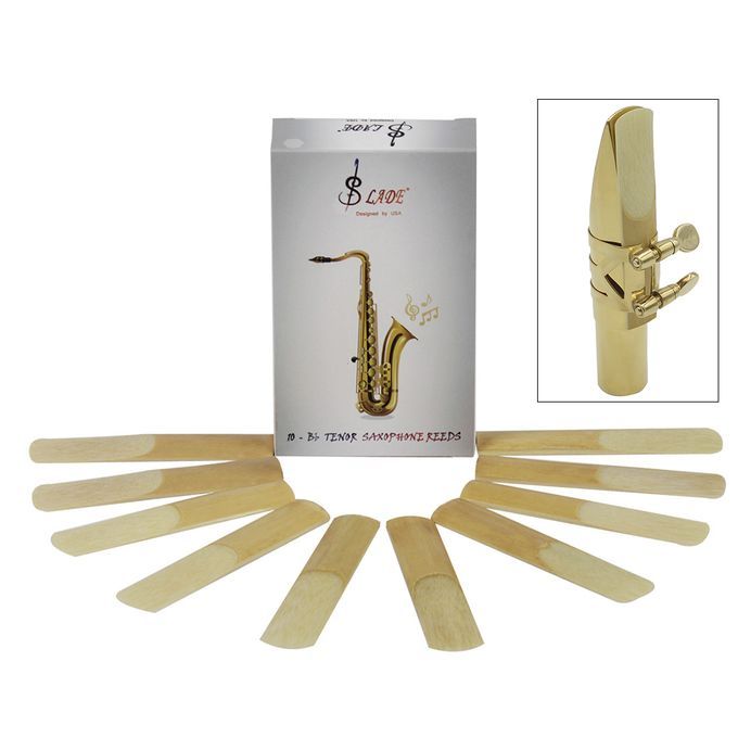LADE Bb Tenor Saxophone Sax Reeds Strength 2.5, 10pcs/ Box