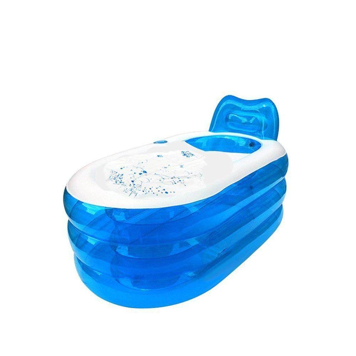 Blowup Adult Spa PVC Folding Portable Bathtub Warm Inflatable Bath Tub