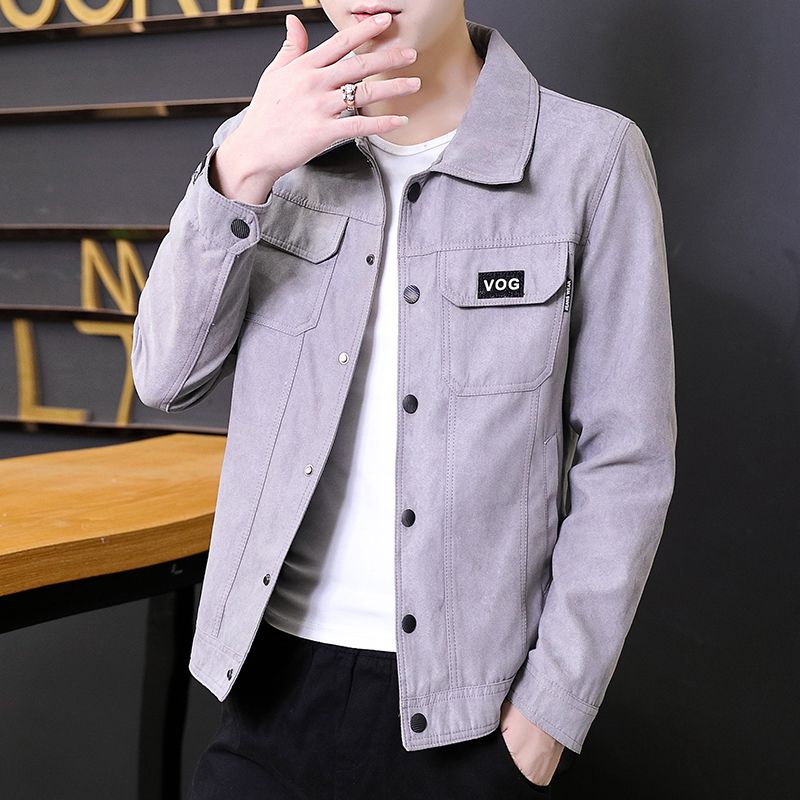 2023 New Premium Workwear Jacket Luxurious Suede Comfortable Versatile Lapel Casual Jacket For Men Grey