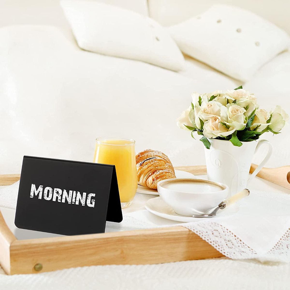 20 Pieces Mini Chalkboard Signs A-Shaped Chalkboard Tables