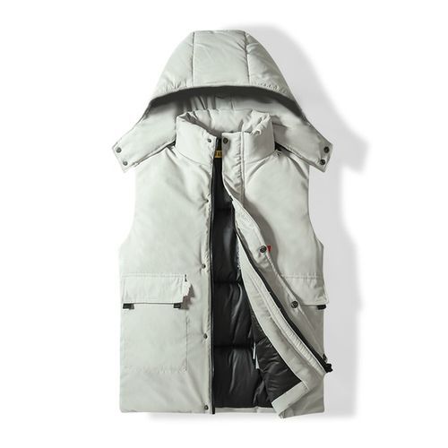 Men's Plus Size Hooded Vest Oversized 8xl 7xl 6xl Men Puffer Sleeveless Jacket