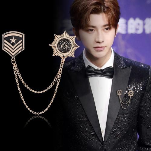 Men Royal Steel Brooch