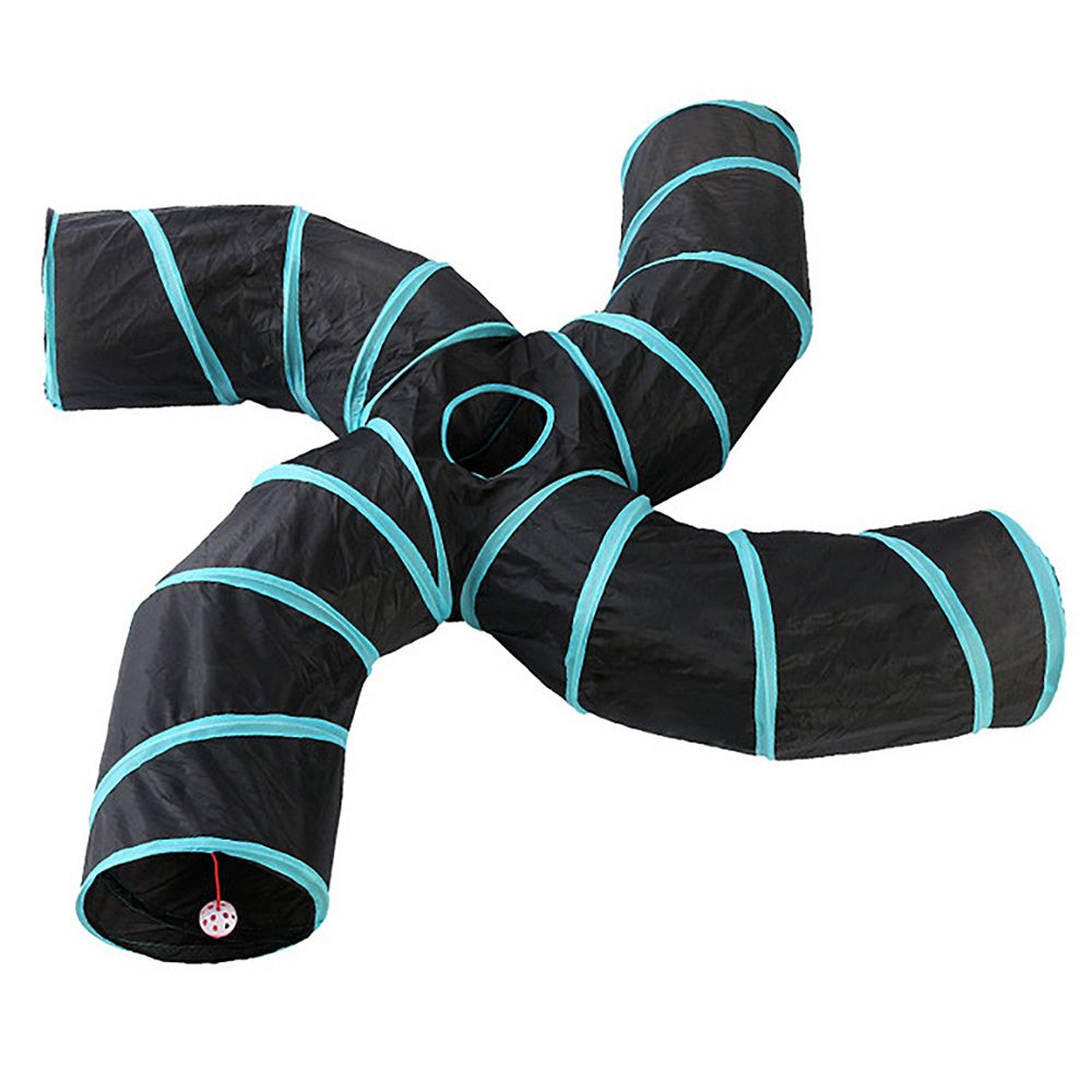 Cat Tunnel 4 Way Pet Play Tunnel Collapsible Tunnel Toy For