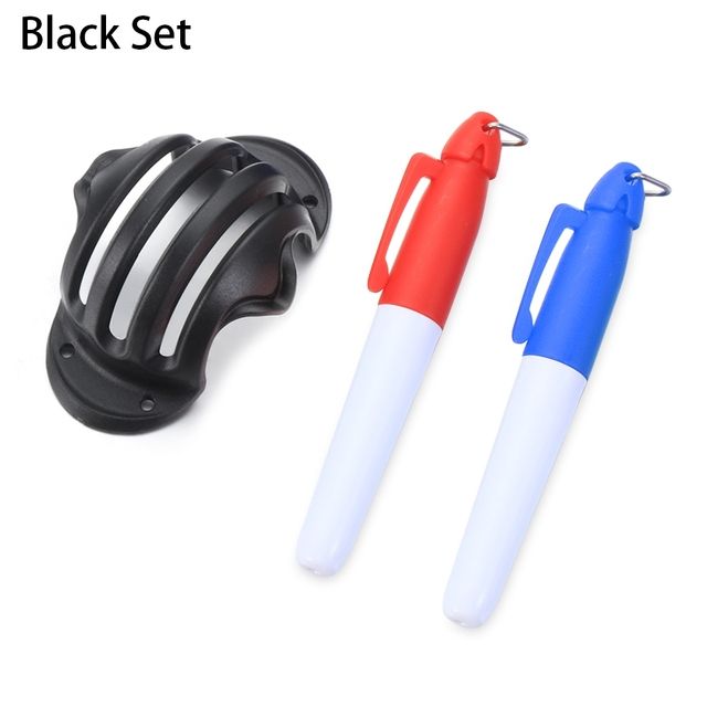 Golf Ball Triple Track Erc Chrome Soft 3 Line Marker 2 Pen