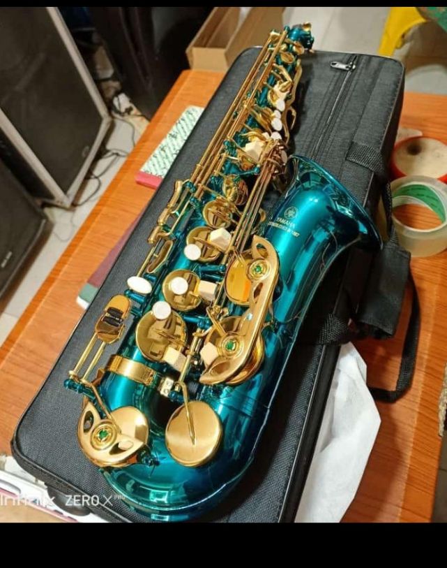 Professional Blue Alto Saxophone
