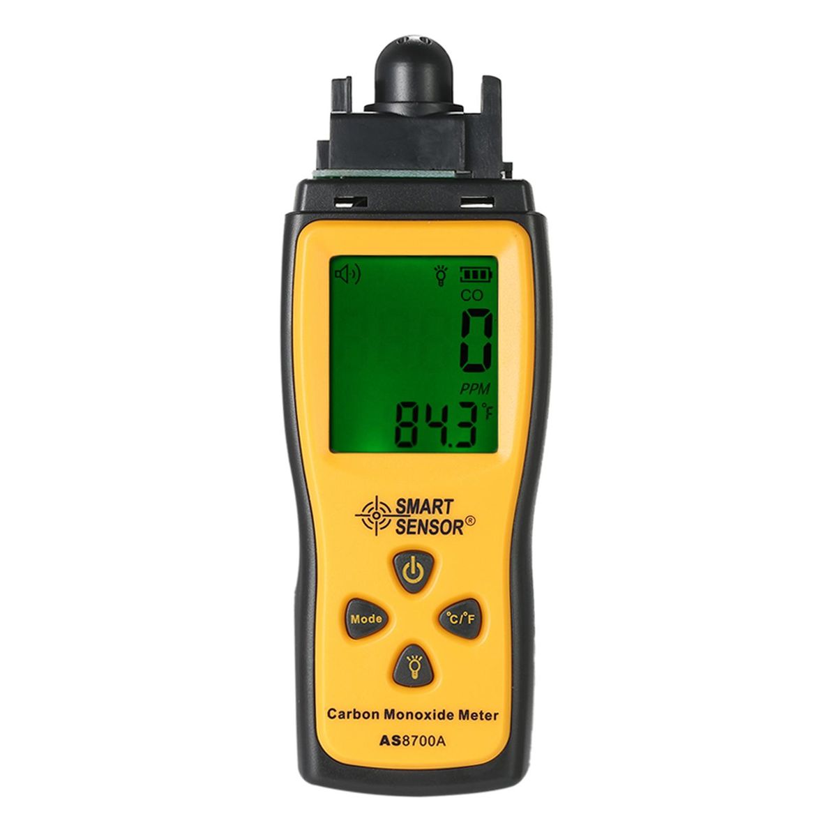 SMART SENSOR Handheld Carbon Monoxide Meter with High Precision CO Gas Tester Monitor Detector Gauge LCD Display Sound and Light Alarm 0-1000ppm