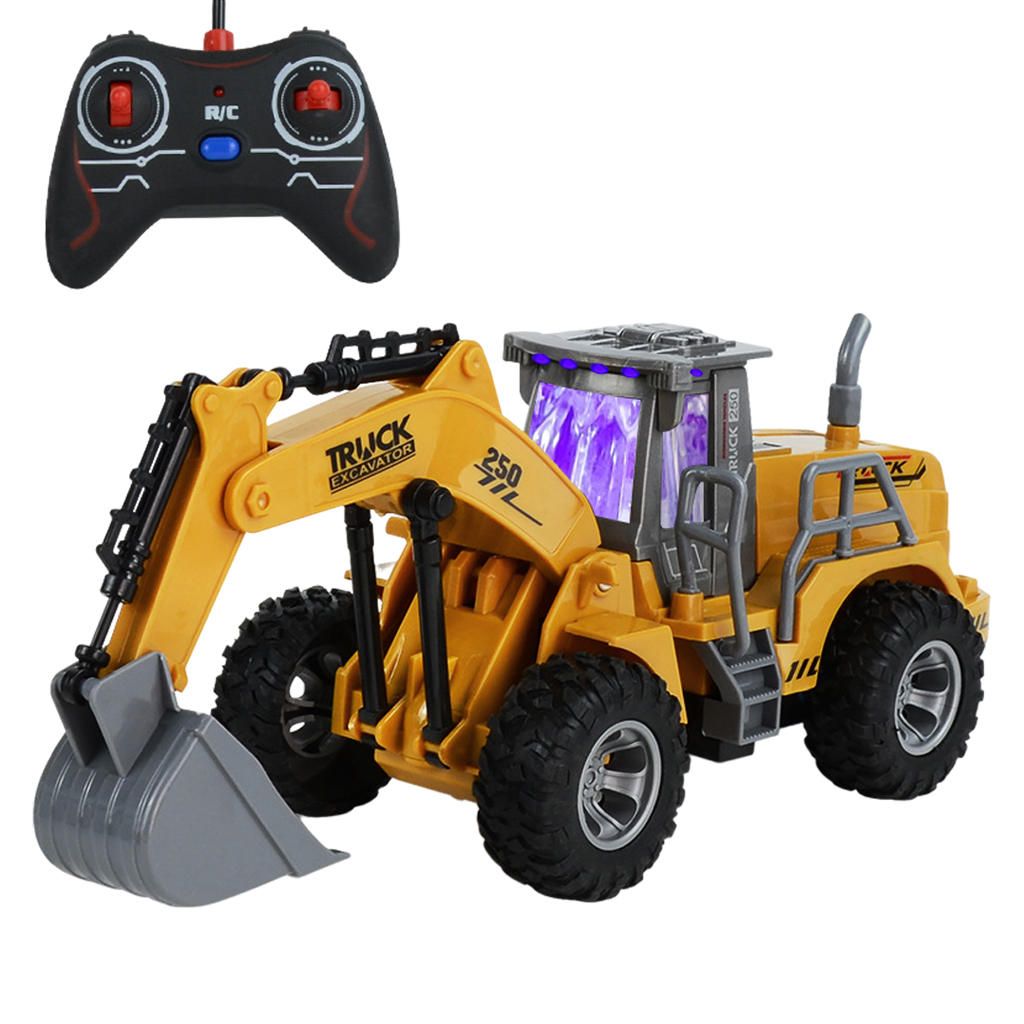 Mini RC Engineering Car Model 5CH With Heavy Tires Kids Excavator