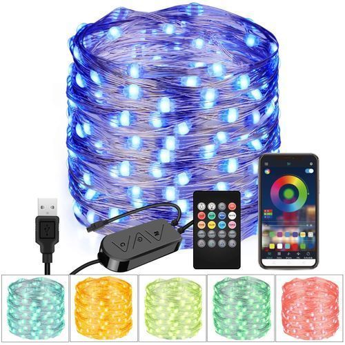 Remote Control USB Bluetooth Copper Wire Lamp String