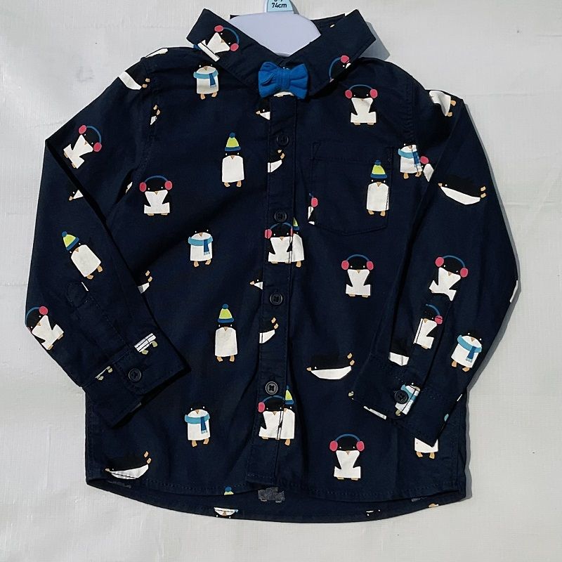 2Pcs Boys Long Sleeve Cotton Shirt