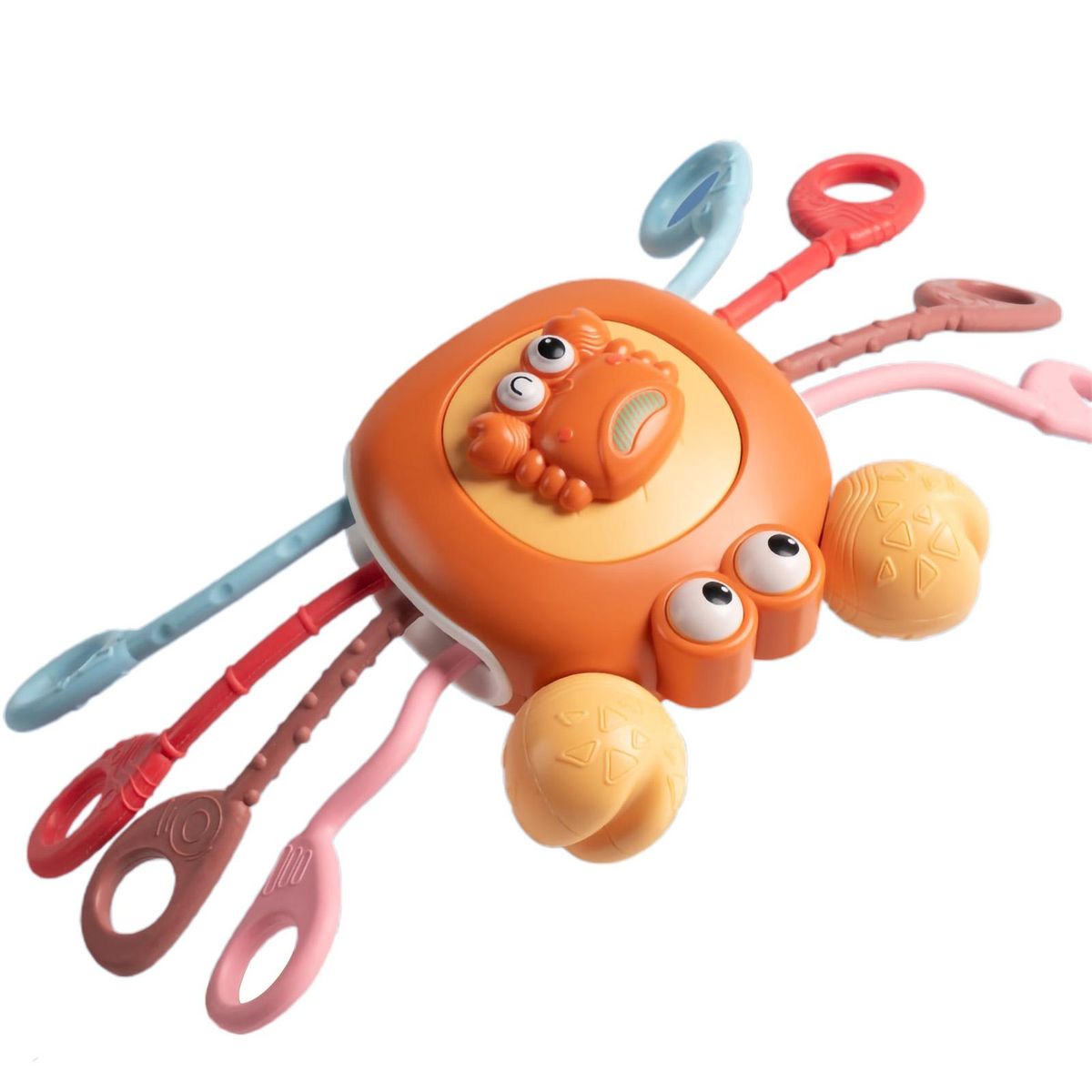 Baby Pulling Toy Plastic Grip Toys Toddler Pulling Toy Orange
