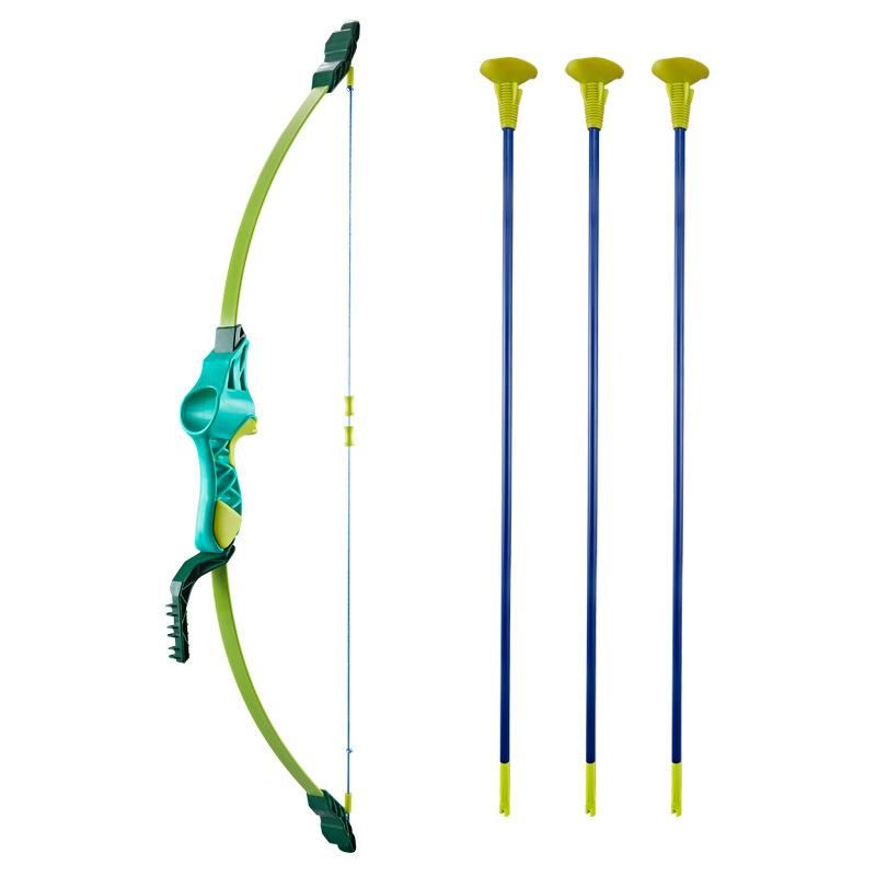 Children's fiber bow and arrow toy set archery sports outdoor shooting sports suction cup arrow kids cross-border hot sale Children's Bow and Arrow Set-Green