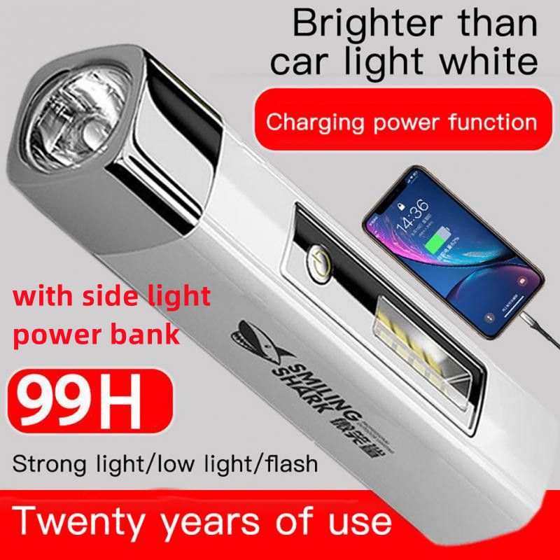 Smile Shark Mini Glare Flashlight Floodlight Side Light