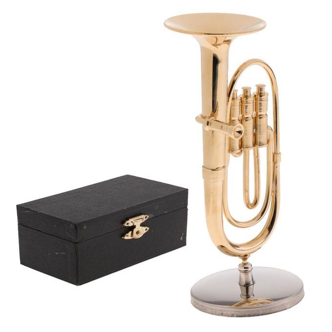 1/6 Copper Tuba Model Miniature Musical Instrument For Action Figure