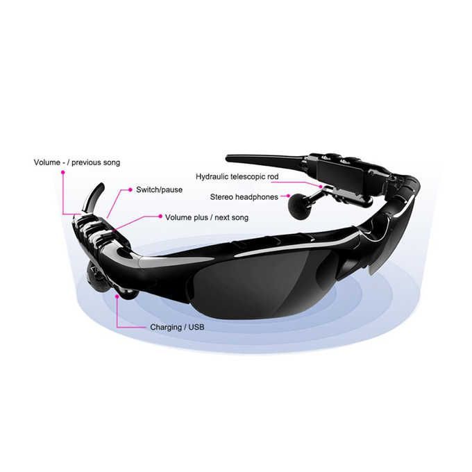 FBI Sunglasses Wireless Earphone Smart UBC Cycling Sport Music Bike Sun Glasses Headphone With Mic