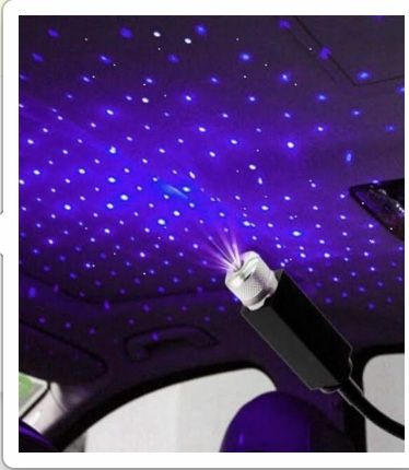 Star Decoration Lamp (Atmosphere Star Roof Light For Car Purple