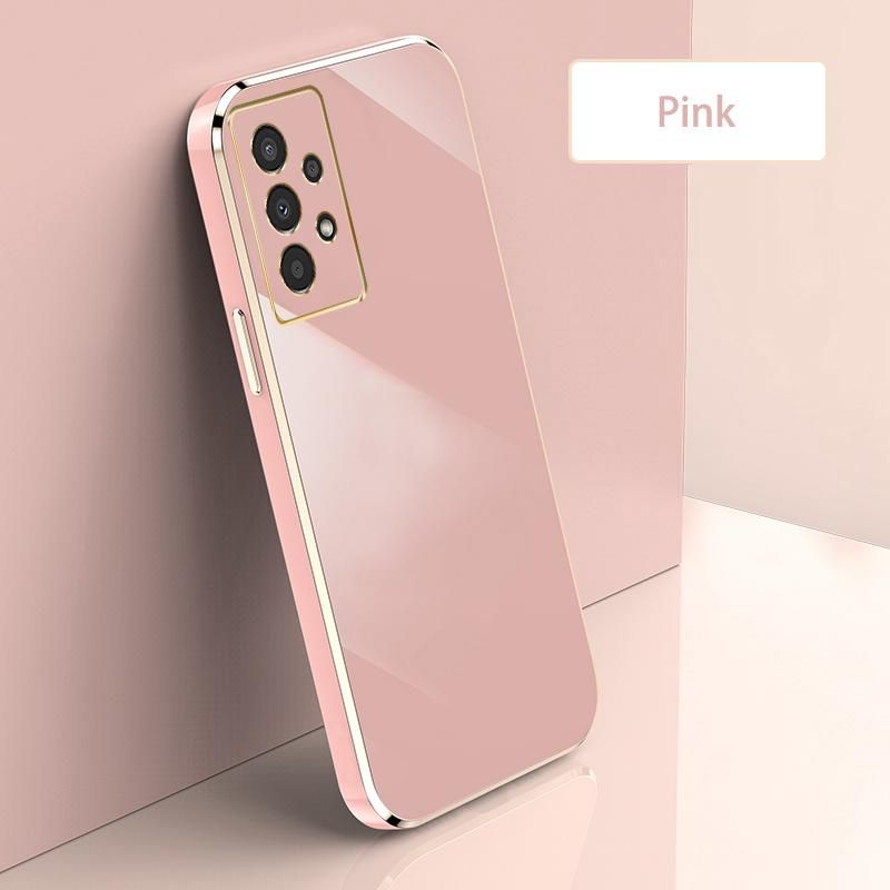 Ultra Thin Plating Phone Case for Samsung Galaxy A13 Lens Protection soft Phone Back Cover-Pink