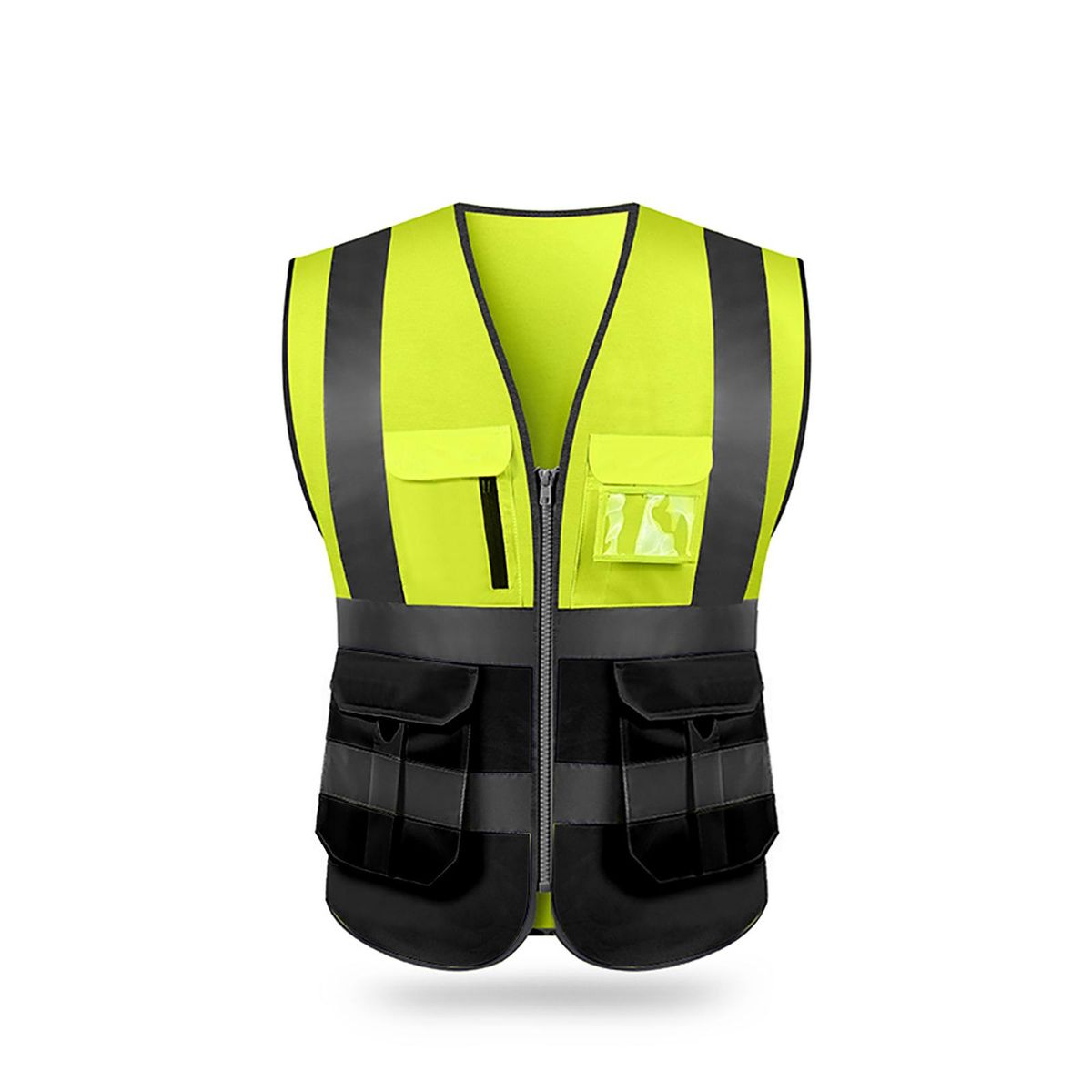 High Visibility Reflective Safety Vest Reflective Vest Multi Pockets Workwear Security Working Clothes Day Night Motorcycle Cycling Warning Safety Waistcoat