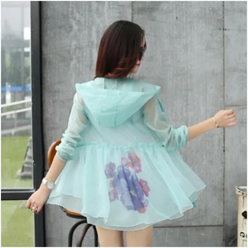 New 2022 Sun Protection Clothing Mid-Length Women's Summer   Outdoor UV Protection Breathable Cycling Jacket Thin Windbreaker