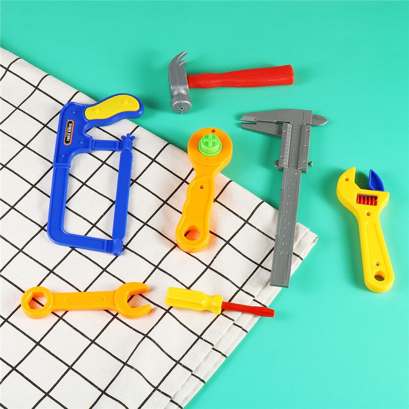 19/32/37PCS Plastic Simulation Tool Set Boys Kids Childs Funny Toy Kit Children Pretend Play Craftsman Carpentry Repair Toys Tools DIY 19PCS