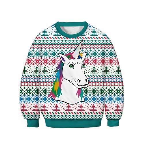 Parent Child Unicorn Long Sleeve Sweater---ChildBAX014-BJQ007