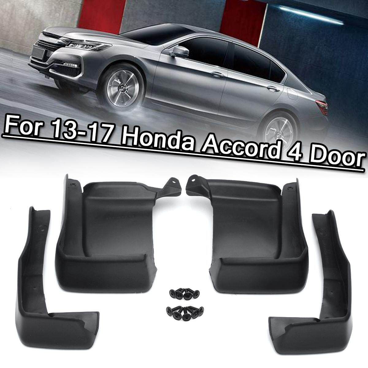 OE Front Rear Set 4 Pcs Splash Mud Guards Flaps For 13-17 Honda Accord 4 Door
