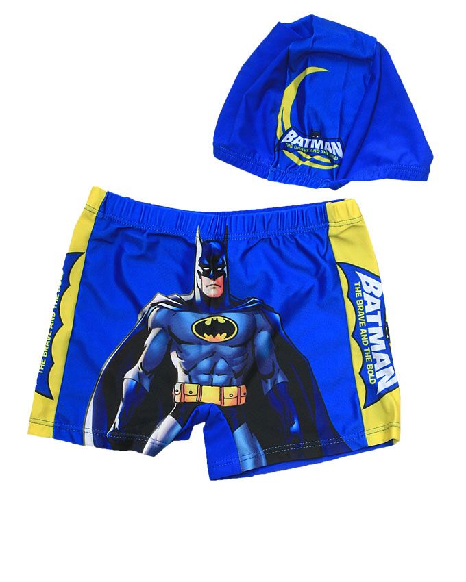 Complete Boys Swimming Pant With Cap -Blue And Multi