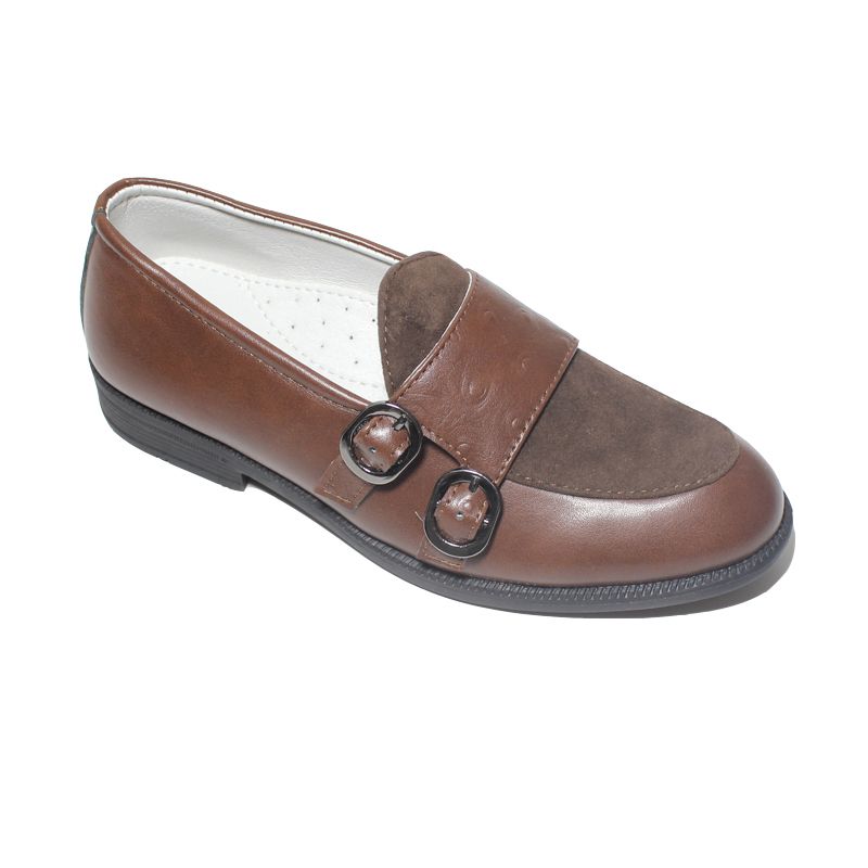 Boy Dress Shoes 2023 New Kids Formal Shoes-Brown