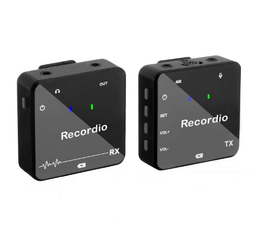 Recordio Wireless Microphone System Portable Lavalier Mic