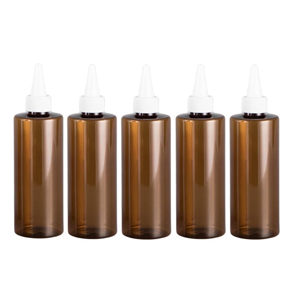 5 Dye Applicators Leakproof Lotion Shampoo Bottles W/