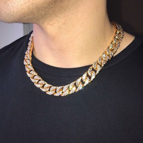 Iced Out Cuban Gold - LINK CHAIN