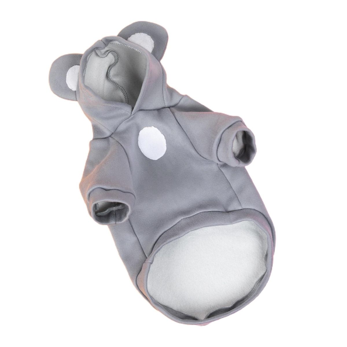 Pet Sweatshirt Bear Ear Cat Dog Hooded Two-legged Pullover Grey