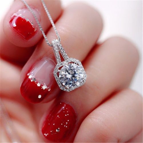 Women Silver Pendant  Necklace