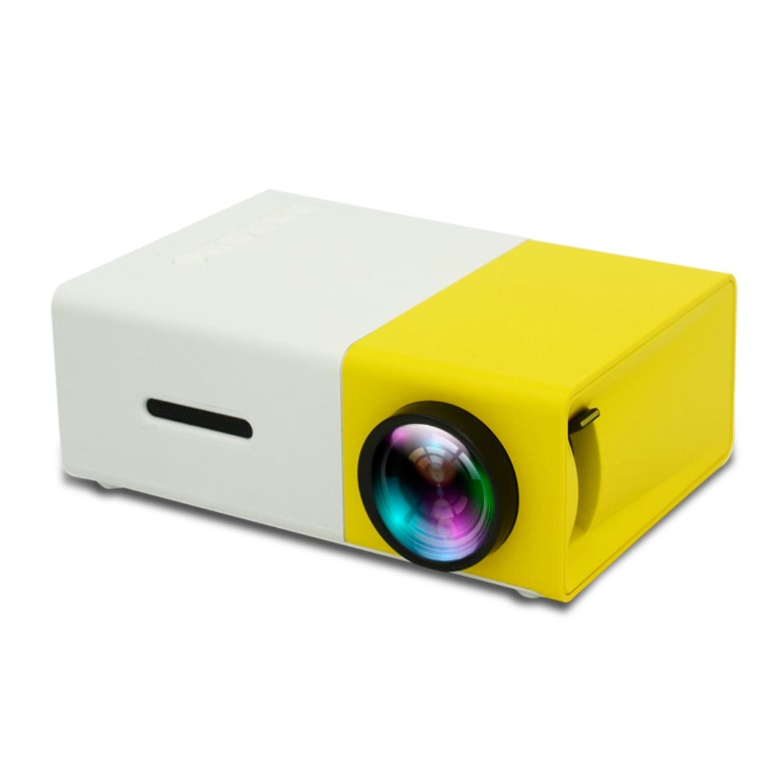 YG300 400LM Portable Mini Home Theater LED Projector With Remote Controller, Support HDMI, AV, SD, USB Interfaces (Yellow)