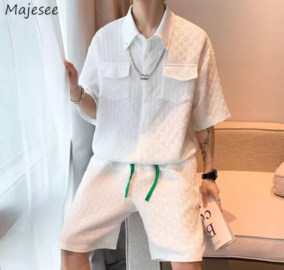 Unisex Up/down Short And Polo -white