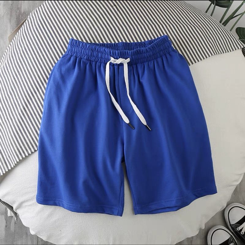 Men's Summer Beach Pants Men's Casual Running Sports Shorts Men-Blue