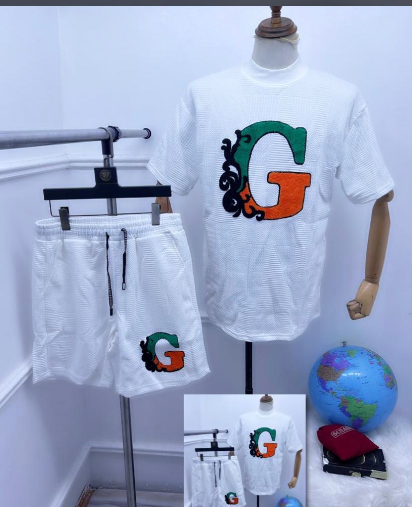 Men Up/down Short And Polo -white