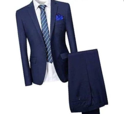 Elegant Men's Slim Fit  Suit - Navy Blue