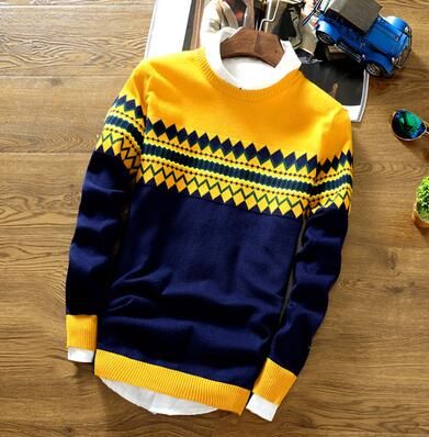 Men Slim Fit Knitted Mens Sweaters