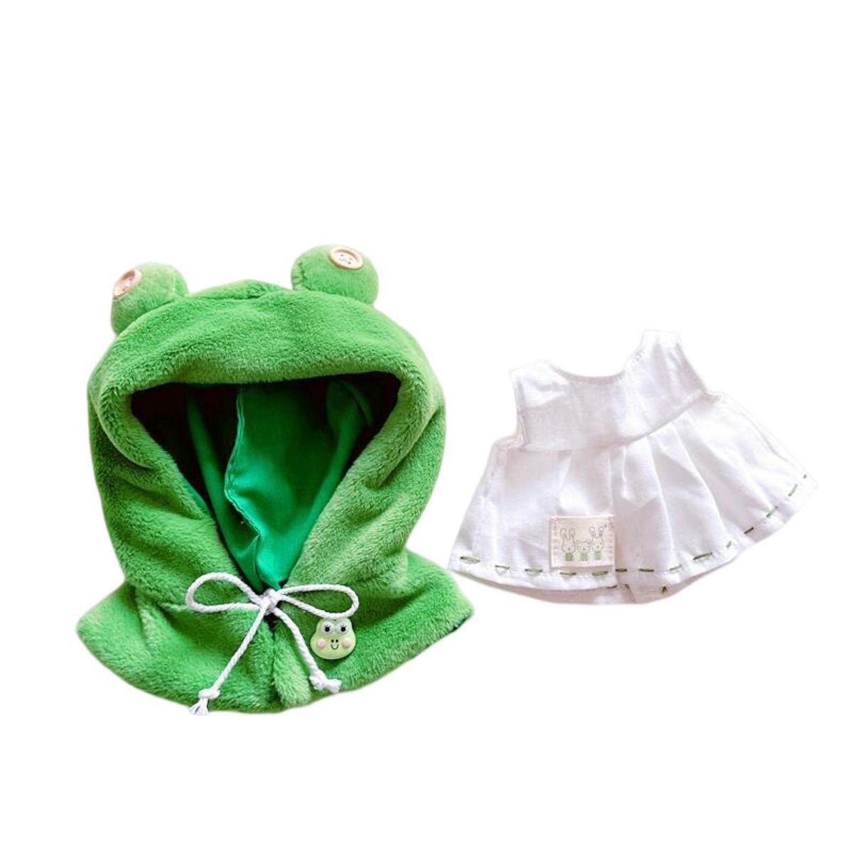 1 Set Doll Cloak Mini Doll Dress Cloak Children Surprise Gift Set Green