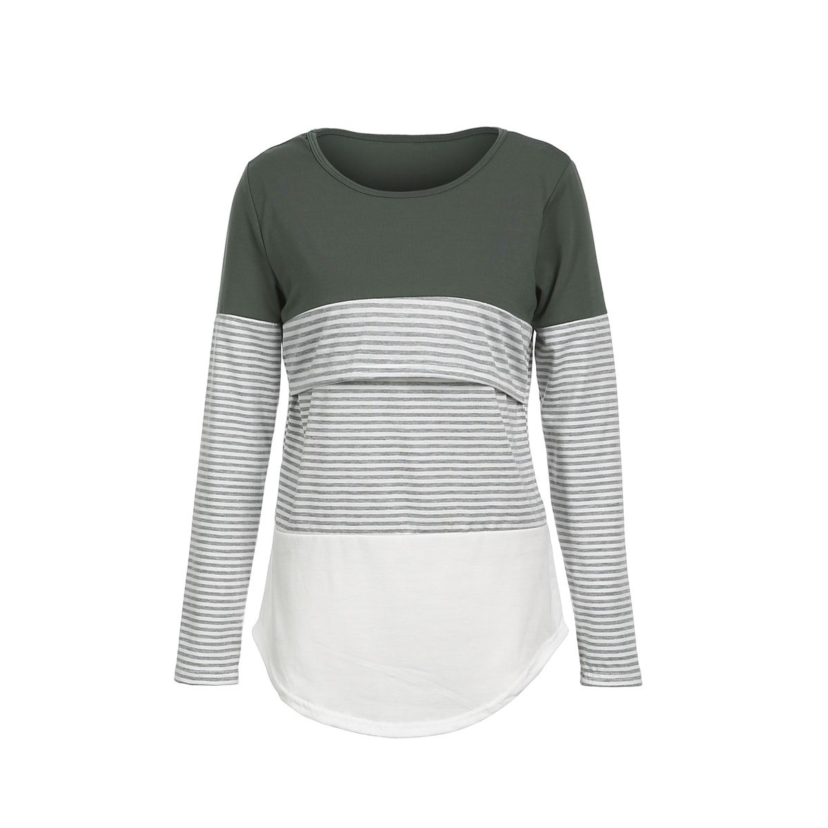 Spring Maternity Tee Tops Pregnant Women Breastfeeding T-shirt Long Sleeve